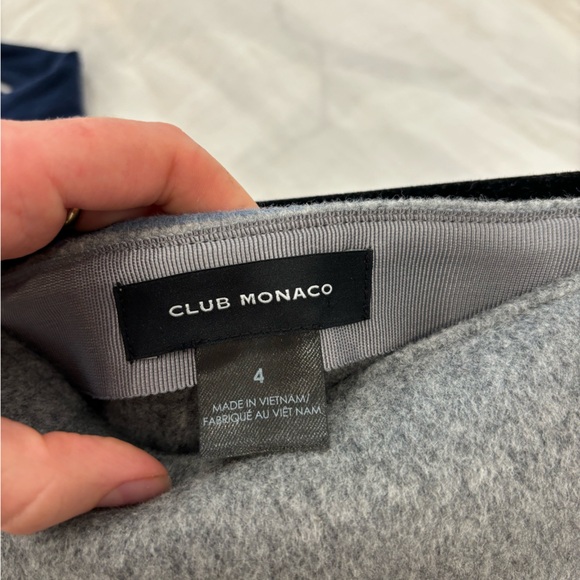Club Monaco Centie Wool Mini Skirt Heather Grey Size 4 - Picture 3 of 3